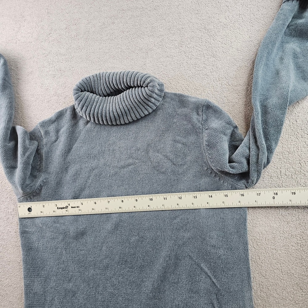 Eddie Bauer Sweater Womens Small Gray Rib Knit Soft Stretch Turtleneck Pullover - Picture 5 of 9